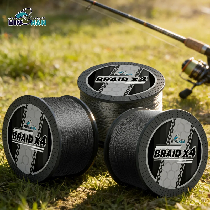 Strand-4 Black PE Line 1000M Super Strong Tensile Force, Smooth and Wear-Resistant, Wear-Resis Strong Camouflage Spot Concealmen