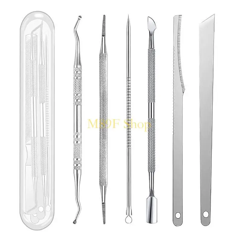 M89F Professional Ingrown Toenail Tools 6/9Pcs Stainless Steel Pedicuring Ingrown Toenails Corrector Pedicuring File Set