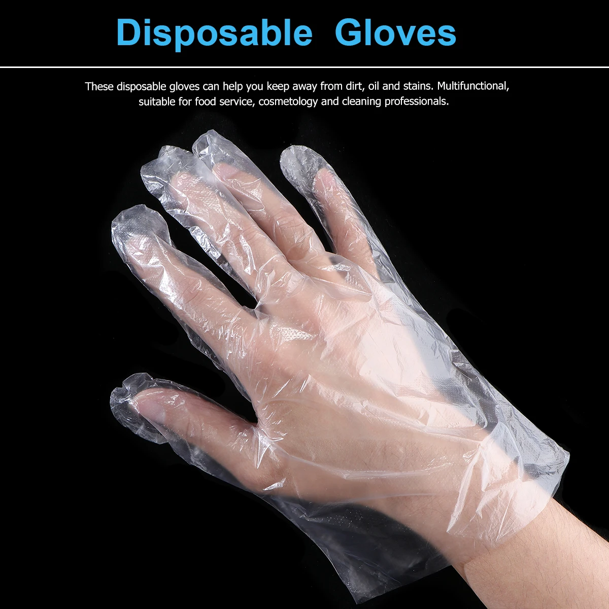 400pcs / Disposable Gloves Kitchen Food Service Disposables Pe Dispensing Cooking