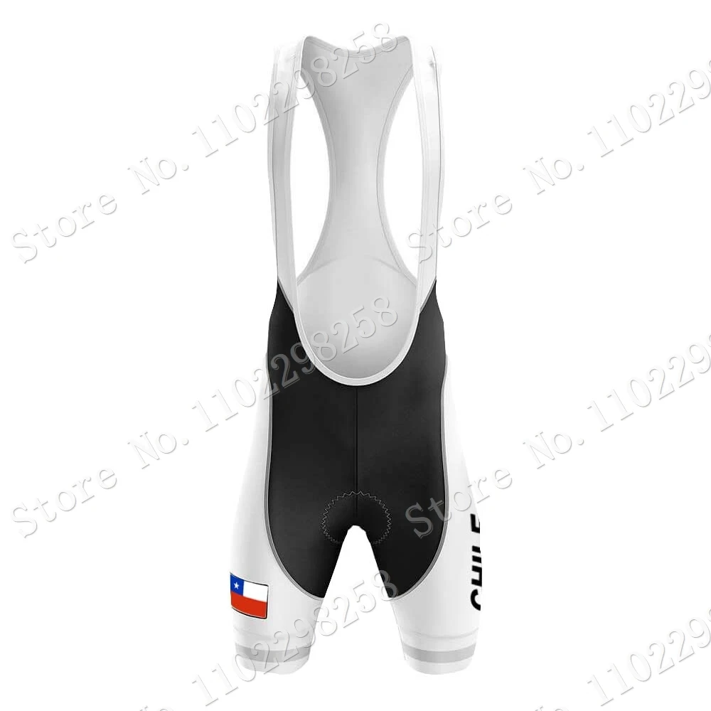 Suit CHILE 2023 Team White Cycling Clothing Jersey Set Mens Summer Road Bike Shirts Bicycle Bib Shorts MTB Wear Ropa Ciclismo