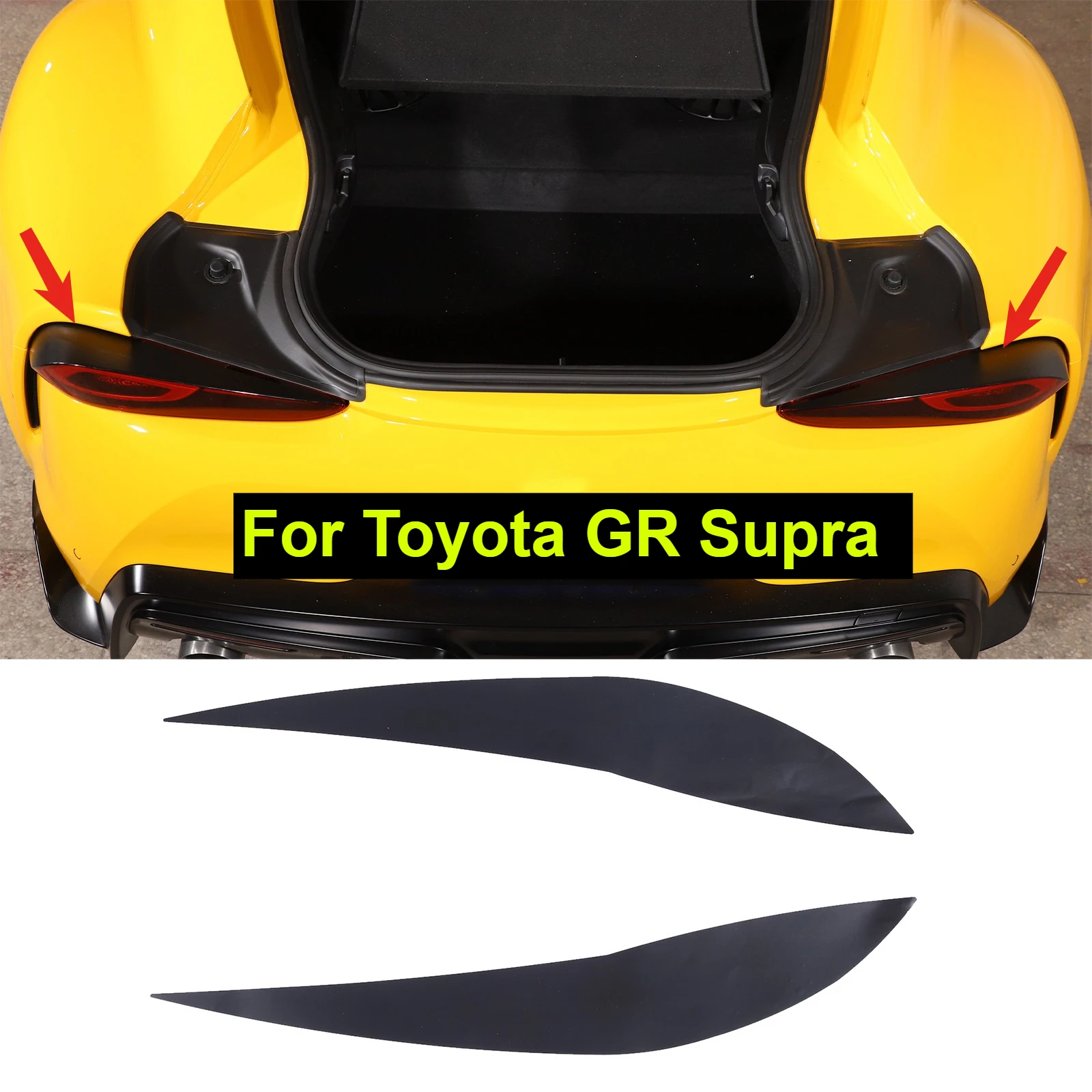 

For Toyota GR Supra MK5 A90 2019-2025 Car Styling Rear Tail Light Eyebrow Decorative Sticker Car Exterior Molding Modification