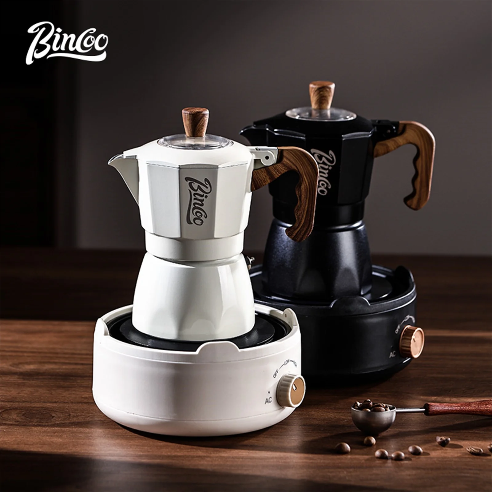 

Bincoo двойной клапанный горшок для мока, горшок для эспрессо, мокко, кофеварка, электрическая плита для итальянского дома, уличные инструменты для бариста, 220 В