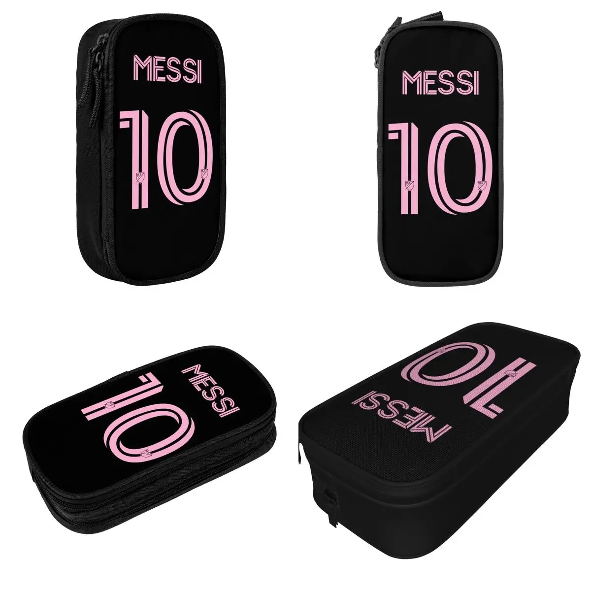 Classic Messis Football Pencil Case Soccer 10 Messied Pencil Box Pen Student Big Capacity Bag School Supplies Zipper Stationery