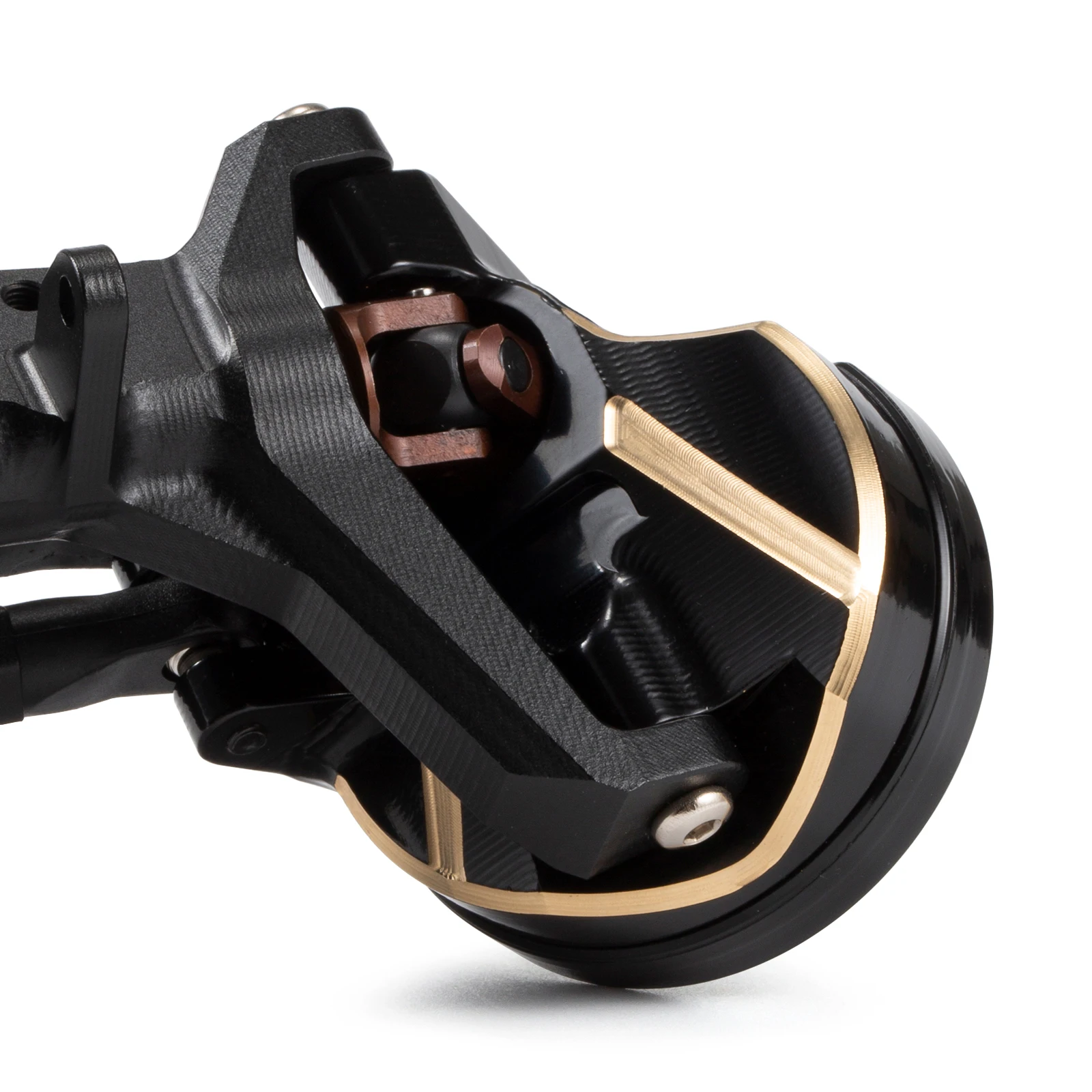 7075 Aluminum Capra Portal Axle with Brass Knuckle Weights for Axial 1/10 Capra LCG Rock Crawler