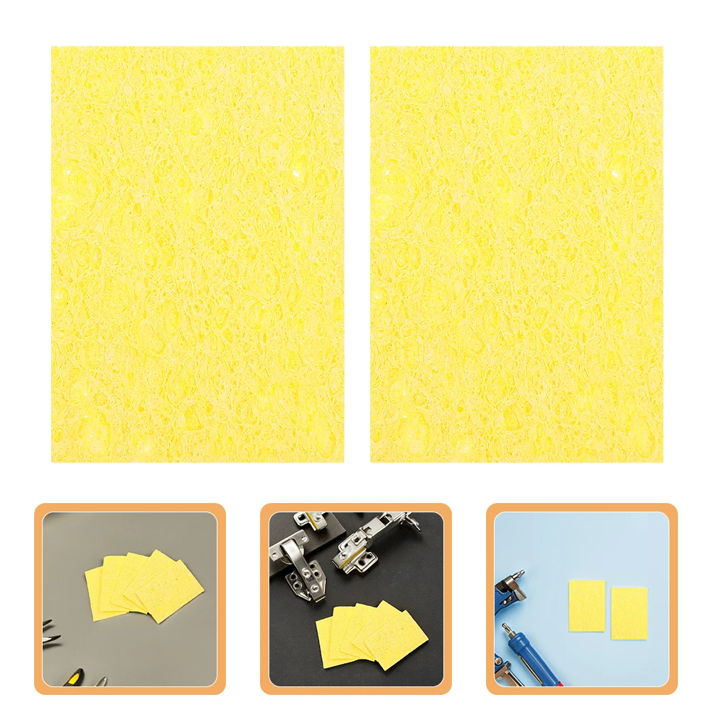 

10 Pcs Soldering Iron Sponge Pad Electric Tip Cleaner Cleaning Tips Welding Head