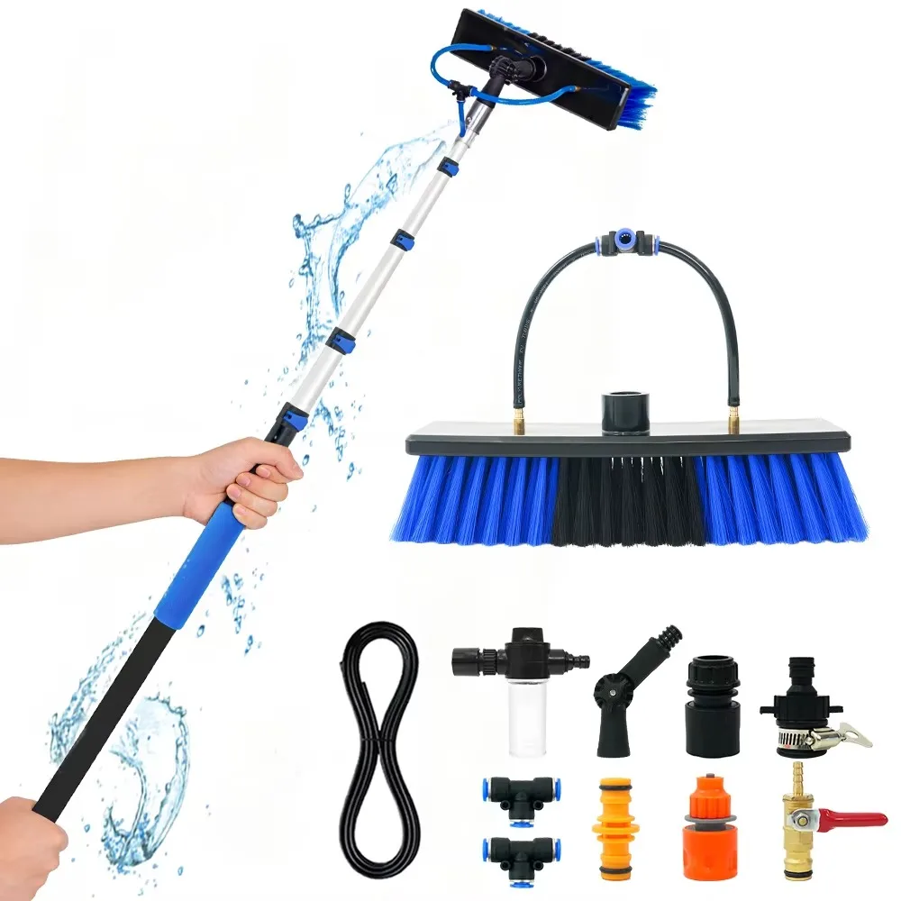 

Aluminum Telescopic Water Fed Pole Brush for Home Window Glass and Solar Panel Cleaning