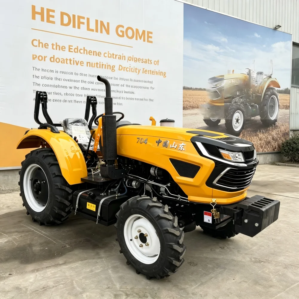 70HP 4WD Farm Tractor Energy Saving Low Emission Modern Agricultural Machine
