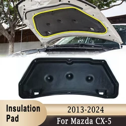 Front Engine Hood Bonnet Insulation Cotton Pad For Mazda CX-5 CX5 2013-2024 Sound Heat Soundproof Heat Insulation Mat