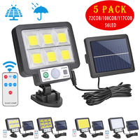 LED COB Solar Powered Light Outdoors RIP Motion Sensor Sunlight Waterproof Wall Emergency Street Security Lamp For Garden