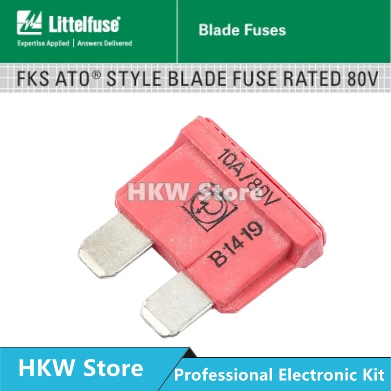 Littelfuse 80V FKS ATO Blade Fuse 7.5A 10A 15A 20A 25A 30A Medium Fuse For BMW Plug-in Fuse Suitable For 58V System Original