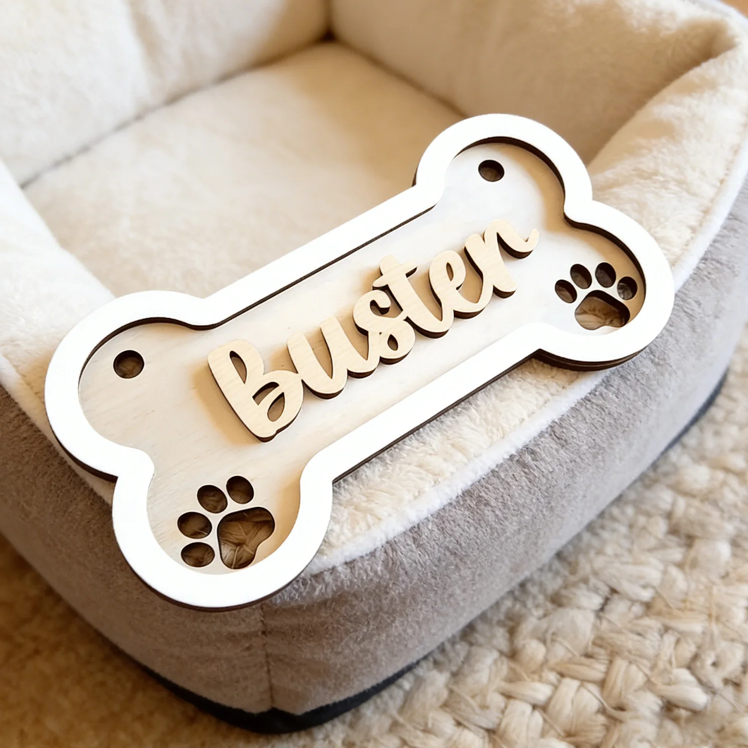 1pc customizable double-layer name tag identification, customizable names, suitable for room and home decoration