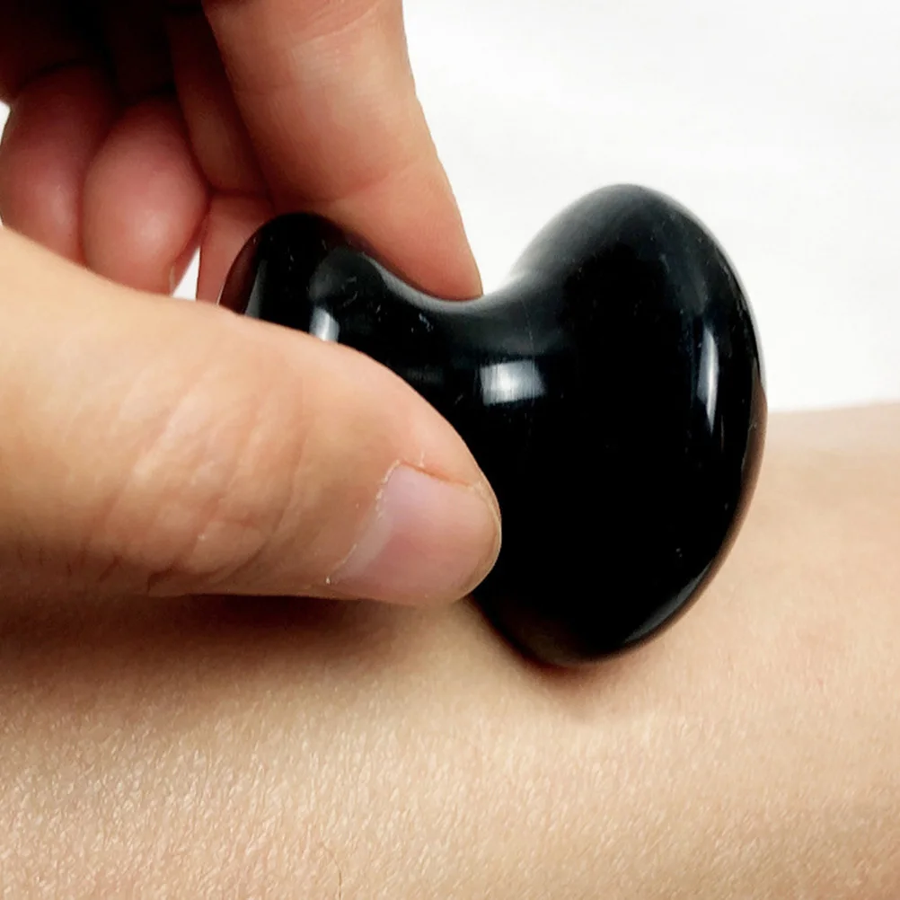 قطعتان من أدوات تدليك الوجه الحجرية غوا شا ذات حواف ناعمة لمدلك الدم أدوات غوا شا للوجه