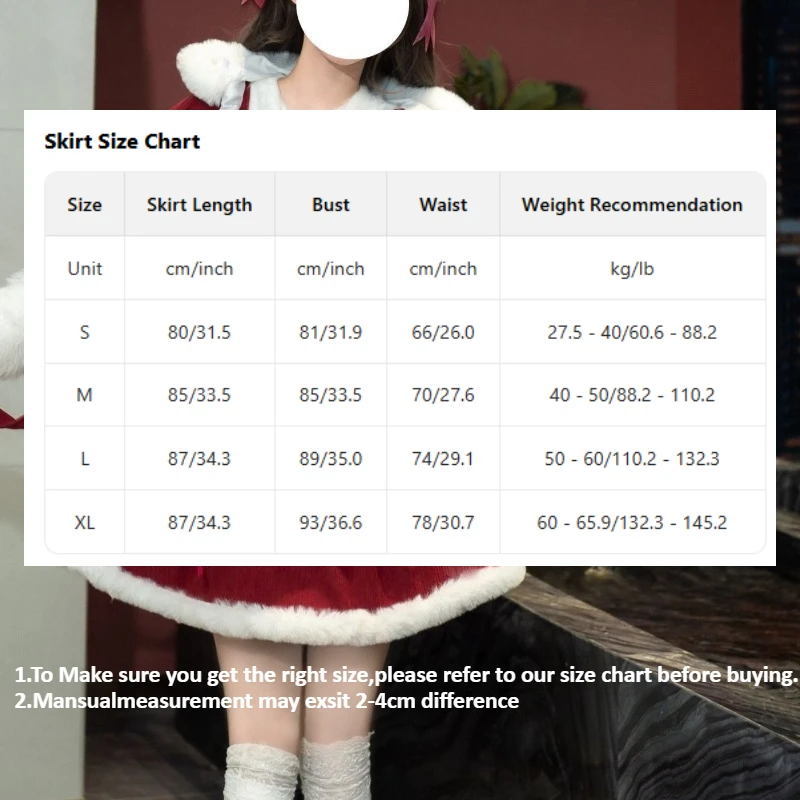 فستان لوليتا الحلو للسيدات لعيد الميلاد أزياء تنكرية يابانية كاواي لعيد الميلاد فساتين Jsk باللون الأحمر بدلة كيب لملابس الحفلات #5