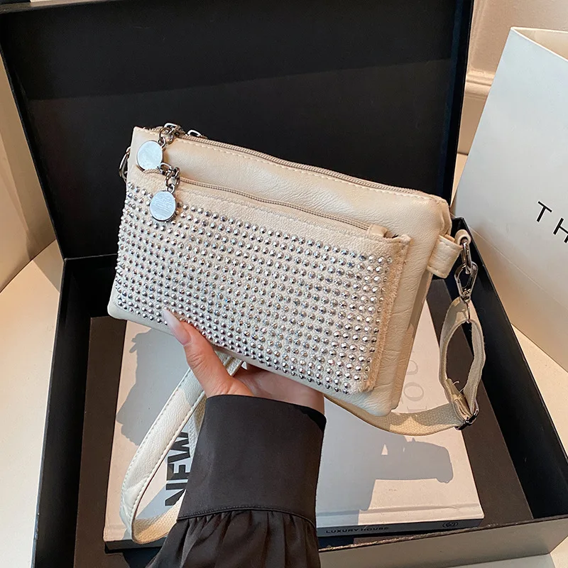 

2025 Trendy Rhinestone Crossbody Bag Women, Small Shoulder Purse, Unique Phone Bag, Fashion Mini Bag for Night Out & Dating