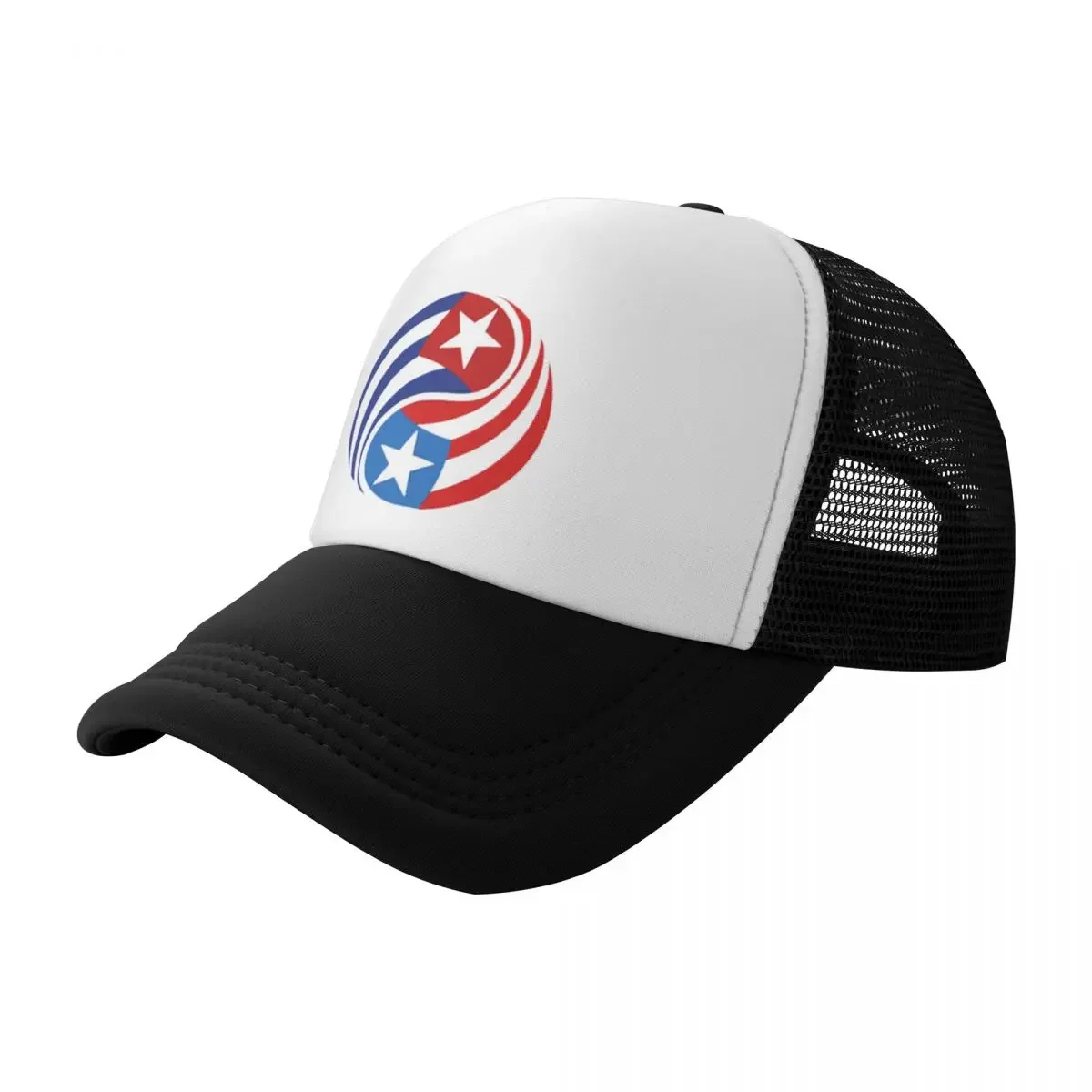 Puerto Rican And Cuban Flags Adjustable Mesh Baseball Cap For Women Beach Snapback Caps Four Seasons Street Dance Hats