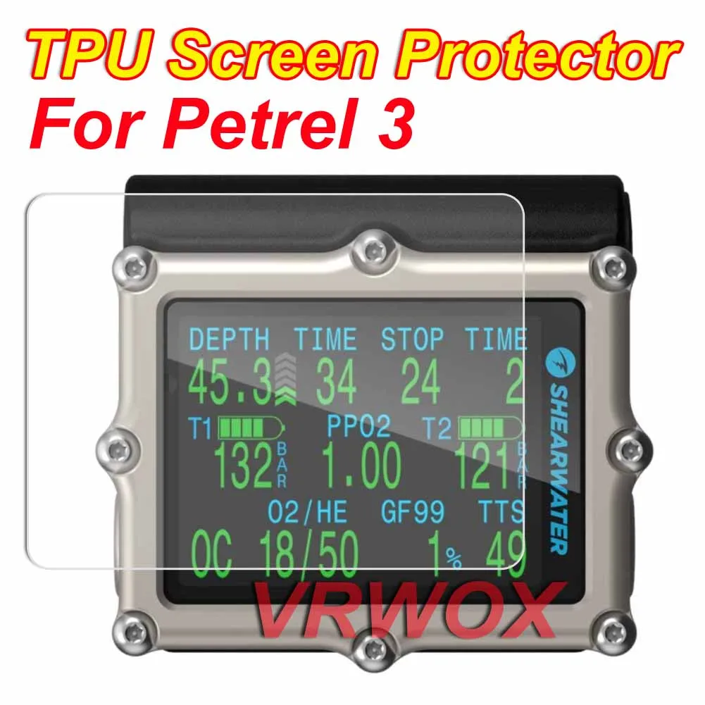 1-3 Pcs Protector For Shearwater Research Petrel 3 Perdix 2  Teric Dive Computer Film  Clear TPU Nano Screen Guard Accessories