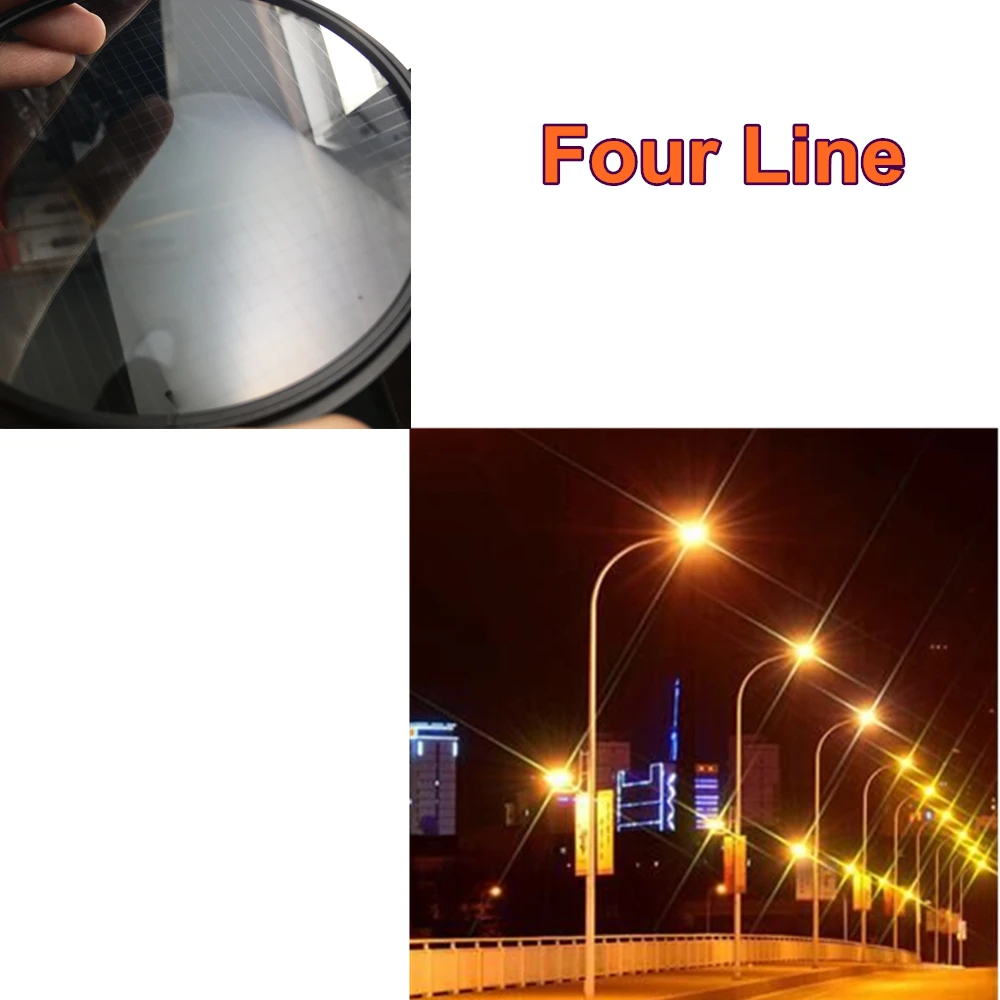 Filtro transversal da lente do filtro da estrela de 95mm 105mm para a linha da câmera 4/6/8 de dslr