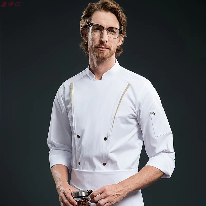 Cake Shop Western Restaurant Steakhouse Kitchen Work Uniform Long Sleeve Catering Hot Pot Restaurant Hotel Autumn Chef Uniform f