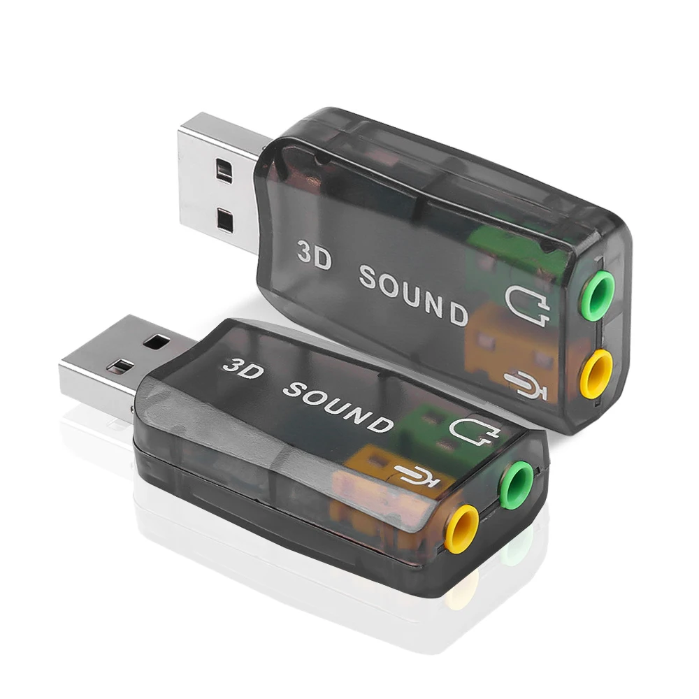 Zewnętrzna karta dźwiękowa USB Mini karta dźwiękowa Interfejs USB na 3,5 mm Stereofoniczny adapter audio dla Win 7 8 Głośnik Android Zestaw