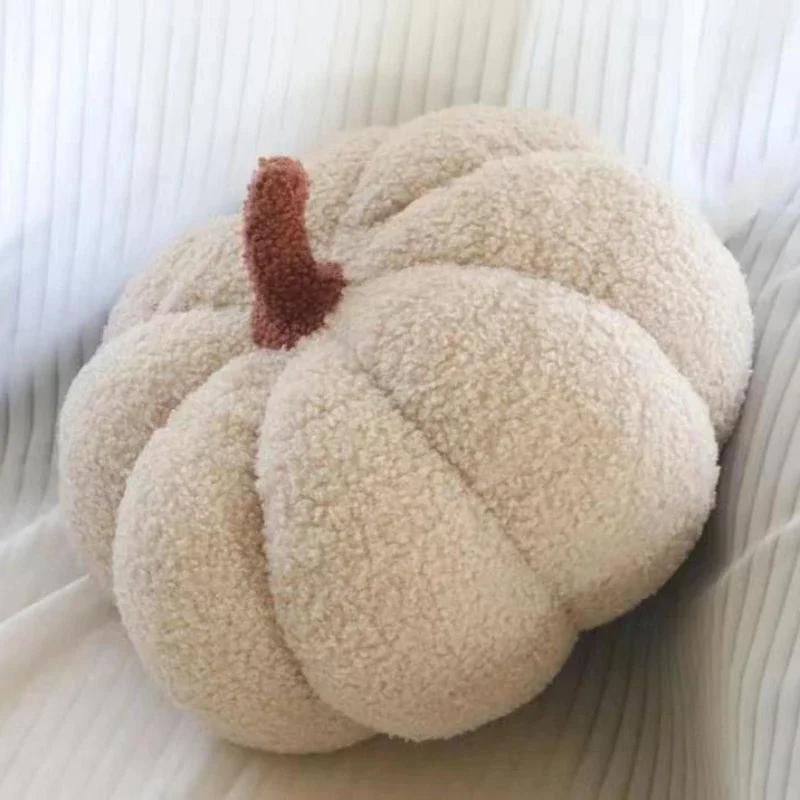 

RiceWhite Pumpkin Plush Toy Pillow for Kid Cute Plant Soft Stuffed Doll Holidays Props Throw Pillow for Kid Cushion