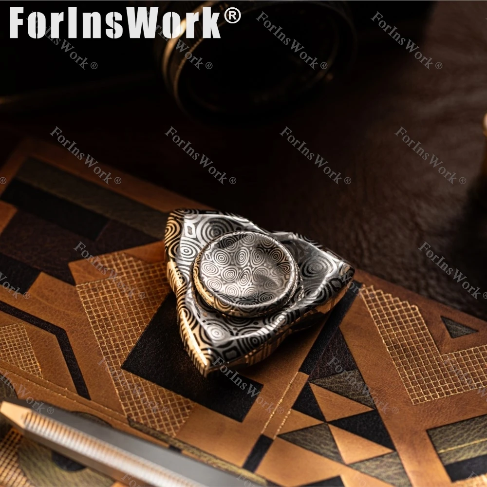 Bright Blood EDC Damasteel Fingertip Spinner Fingertip Gyro Limited bis 33 Stück Stressabbau-Spielzeug