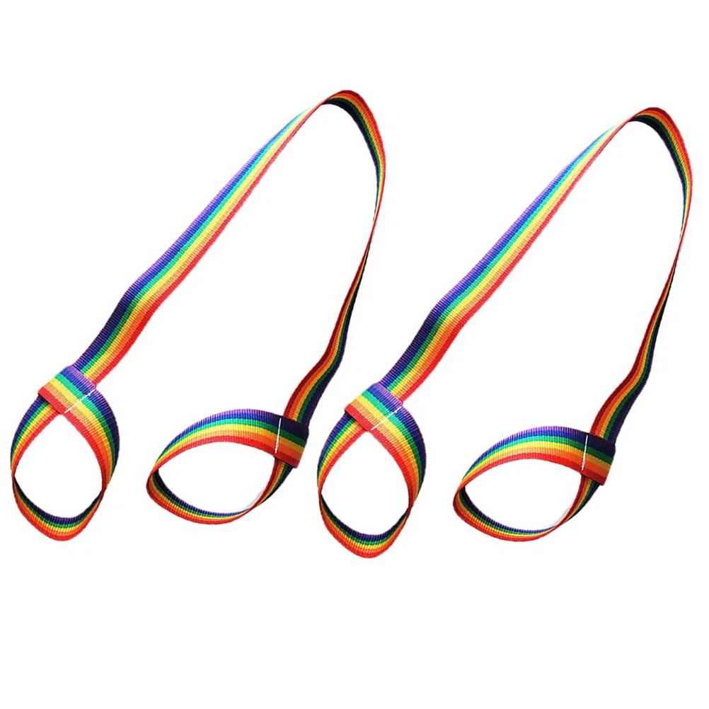 

2pcs Ski Boots Carrier Colorful Roller Skate Leash Handheld Outdoor Skates Strap Portable Foldable Polyester Material Durability