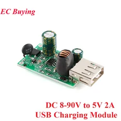 DC 12V 24V 48V 72V 80V to 5V 2A USB Step Down Charging Module Converter Stabilizer Non isolated Buck Power For Car Mobile Phone