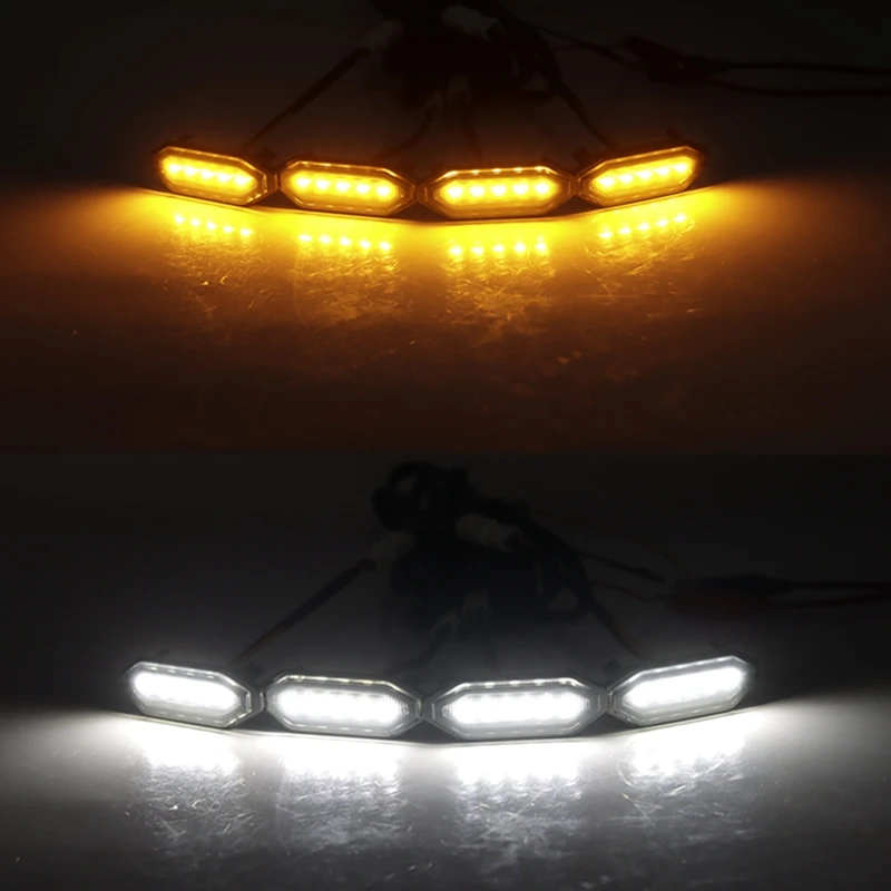 LED-Kühlergrill leuchten weiß bernstein farbenes Licht Außen gitter lampen für Suzuki Jimny JB64 JB74 2019 2020 2021