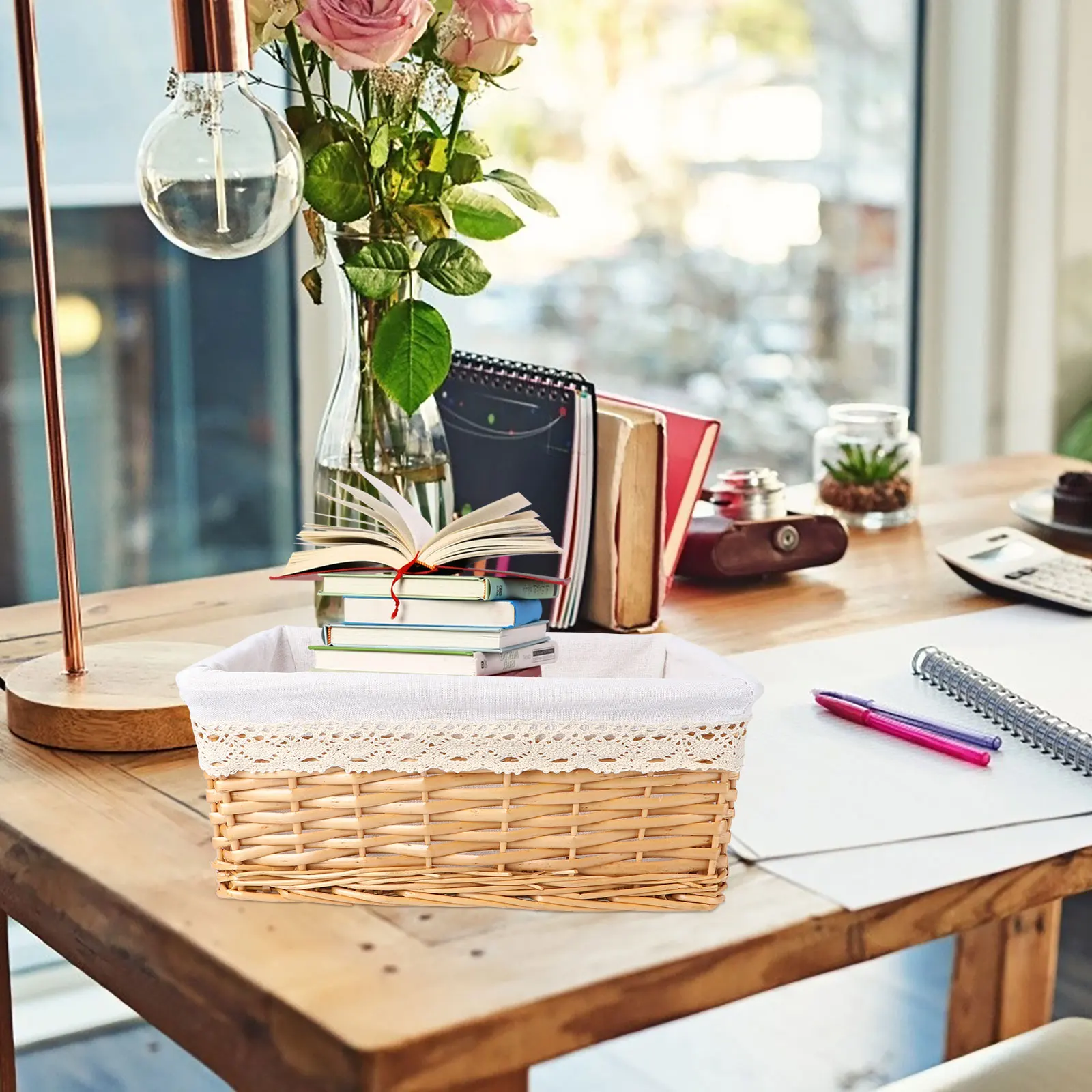 

Hand-Woven Basket With Removable Liner Large Laundry Hamper For Home Bedroom Bathroom Office Use Baskets Storage Baskets Wicker