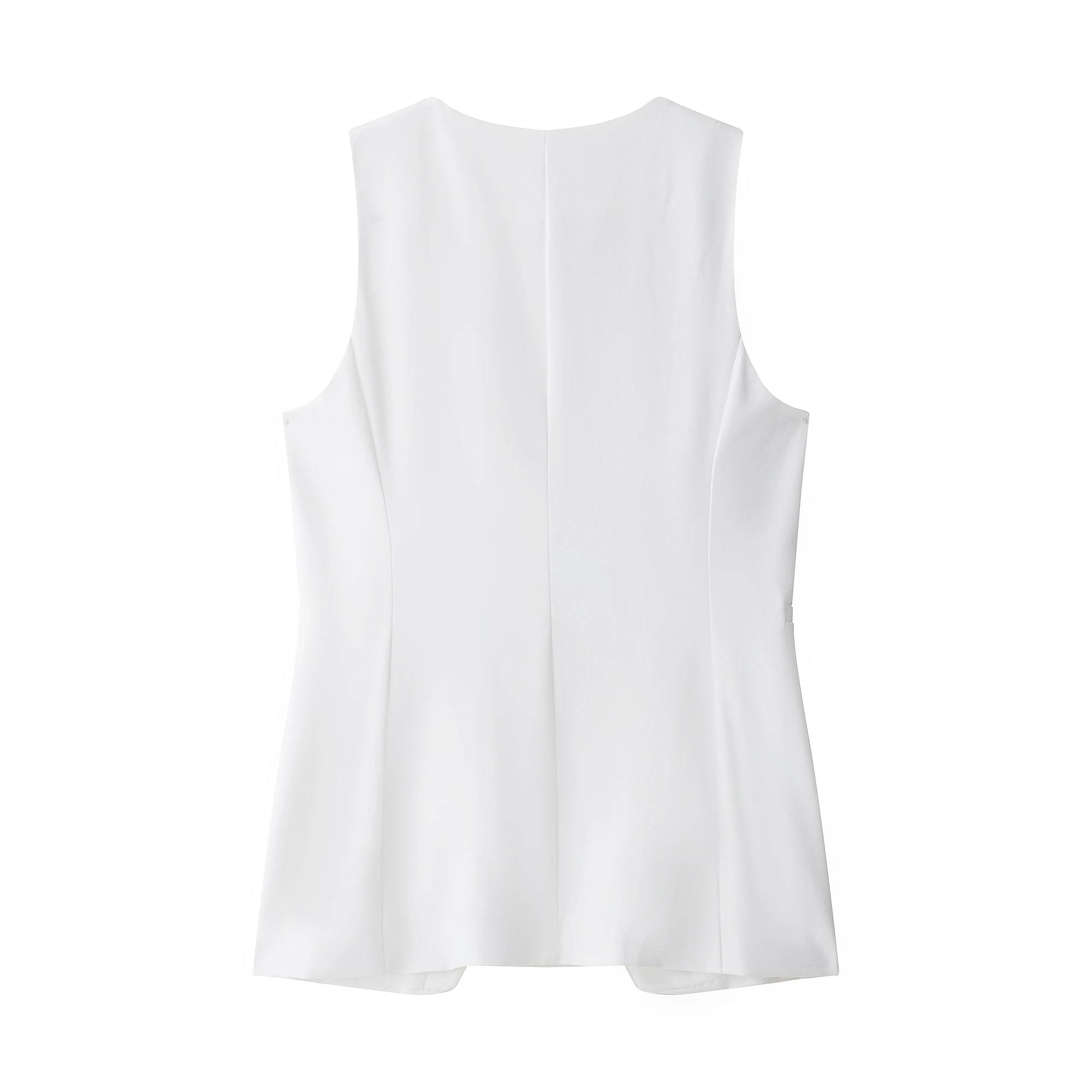 DUOPERI, nueva moda para mujer, chaleco liso con cuello en V, camisetas sin mangas, chaleco de negocios informal elegante para mujer