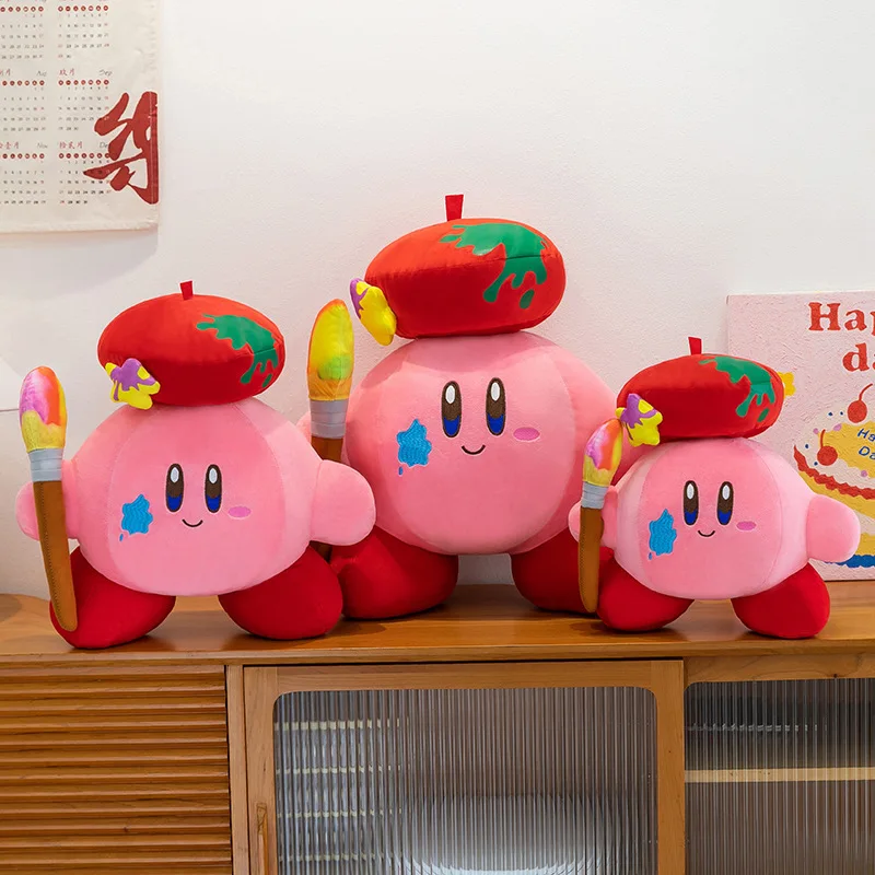 Kirby The Artist Plush Toy Kawaii Cute Stuffed Doll 35cm 55cm Cartoon Big Hug Pillow Plushie Gift For Kids Birthday Christmas view 2