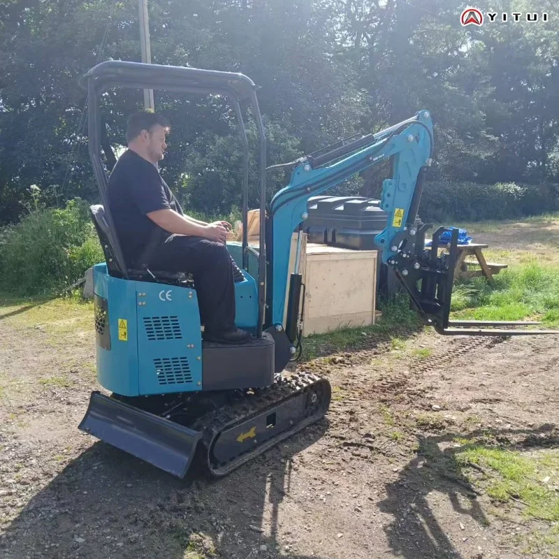 Microescavatore cingolato per piccola escavatore caldo 1 tonnellata Piccolo escavatore agricolo Motore diesel 2 tonnellate Prezzo basso personalizzato