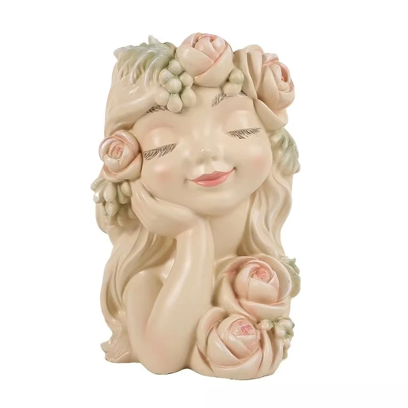 Cross-border new outdoor garden, home angel ornament, fairy flower pot, garland, resin crafts, universal occasion