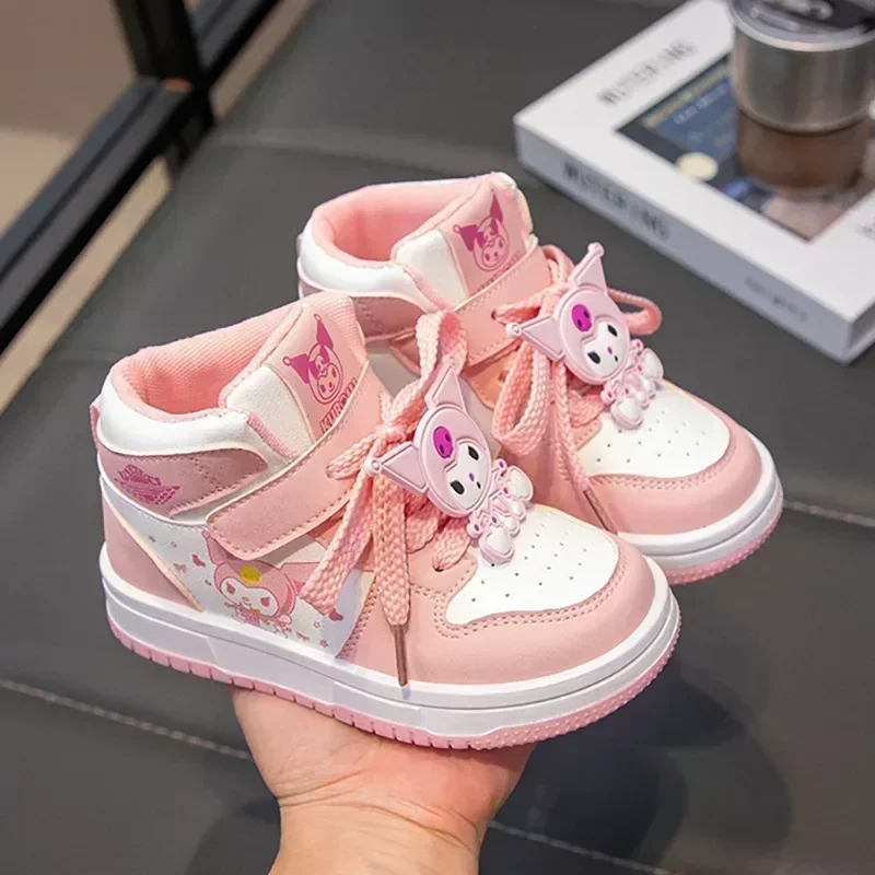 سانريو مرحبا كيتي أحذية رياضية الفتيات أحذية رياضية عالية الجودة kuromi الربيع والخريف جديد الكرتون حذاء كاجوال أحذية الأطفال مجلس #3