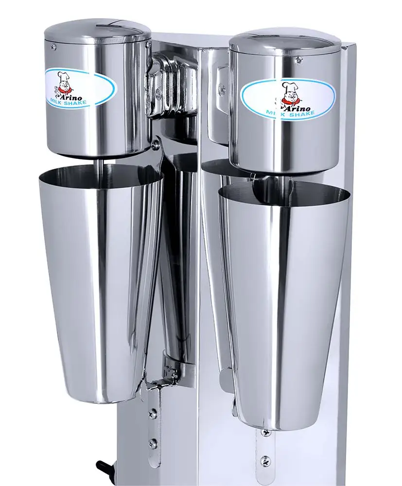 Commercial-Home Dual-Head Stainless Steel Milk Tea & Coffee Shaker Machine Variable Speed for Outdoor Use for Hotels Households