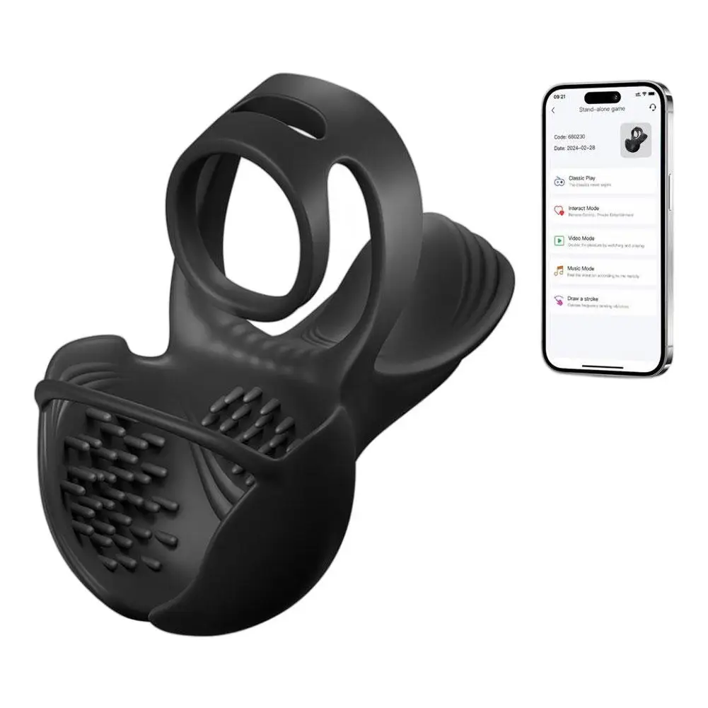 Vibrating Cock Ring Adjustable Heating Penis Ring Vibrator Remote Contronl Delay Ejaculation Penis Vibrator Male Adult Toys 18+