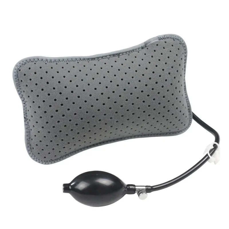 Inflatable Lumbar Pillow Support Cushion Portable Neck Shoulder Posture Corrector Massage Orthopedic Back Pain Relief Car Seat