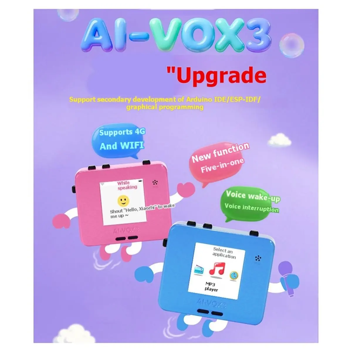 【Smart Accessories】 Development Board Xiaozhi Humanoid AI Conversation Robot Voice Box Module, Smart Voice Control C