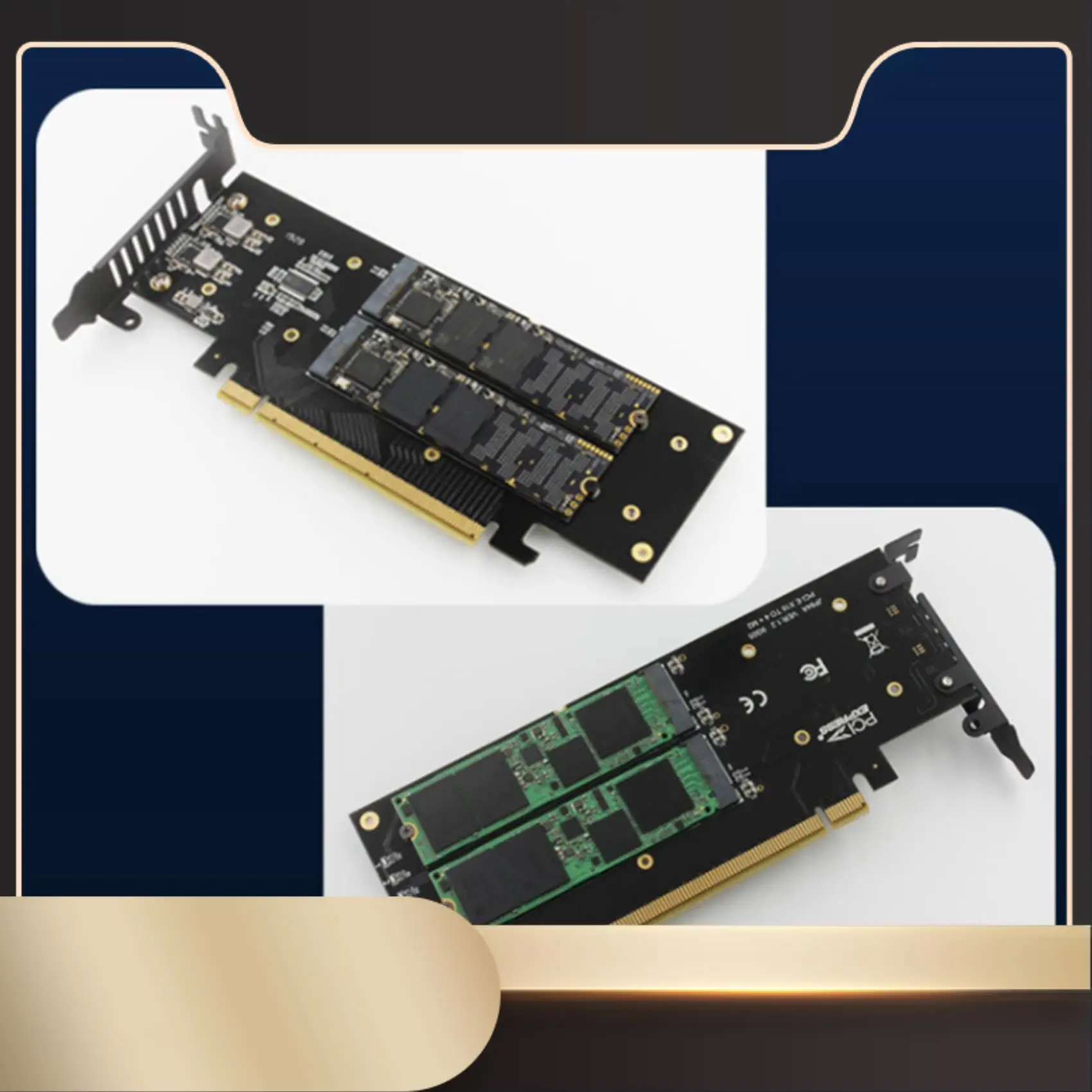 

Ihyper M2 Pcie3.0 X16 To 4X Nvme Adapter Card 4-Disk Nvme Array Card Pcie Signal Split Array Card Vroc Raid Card-N36R