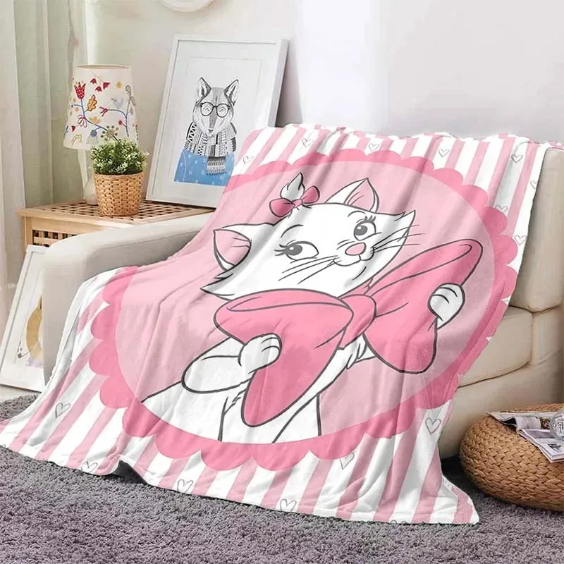 Mary Cat Flanell Decke, Disney Print Klimaanlage Plüsch Komfort warme Decke, Reisebüro Sofa Decke