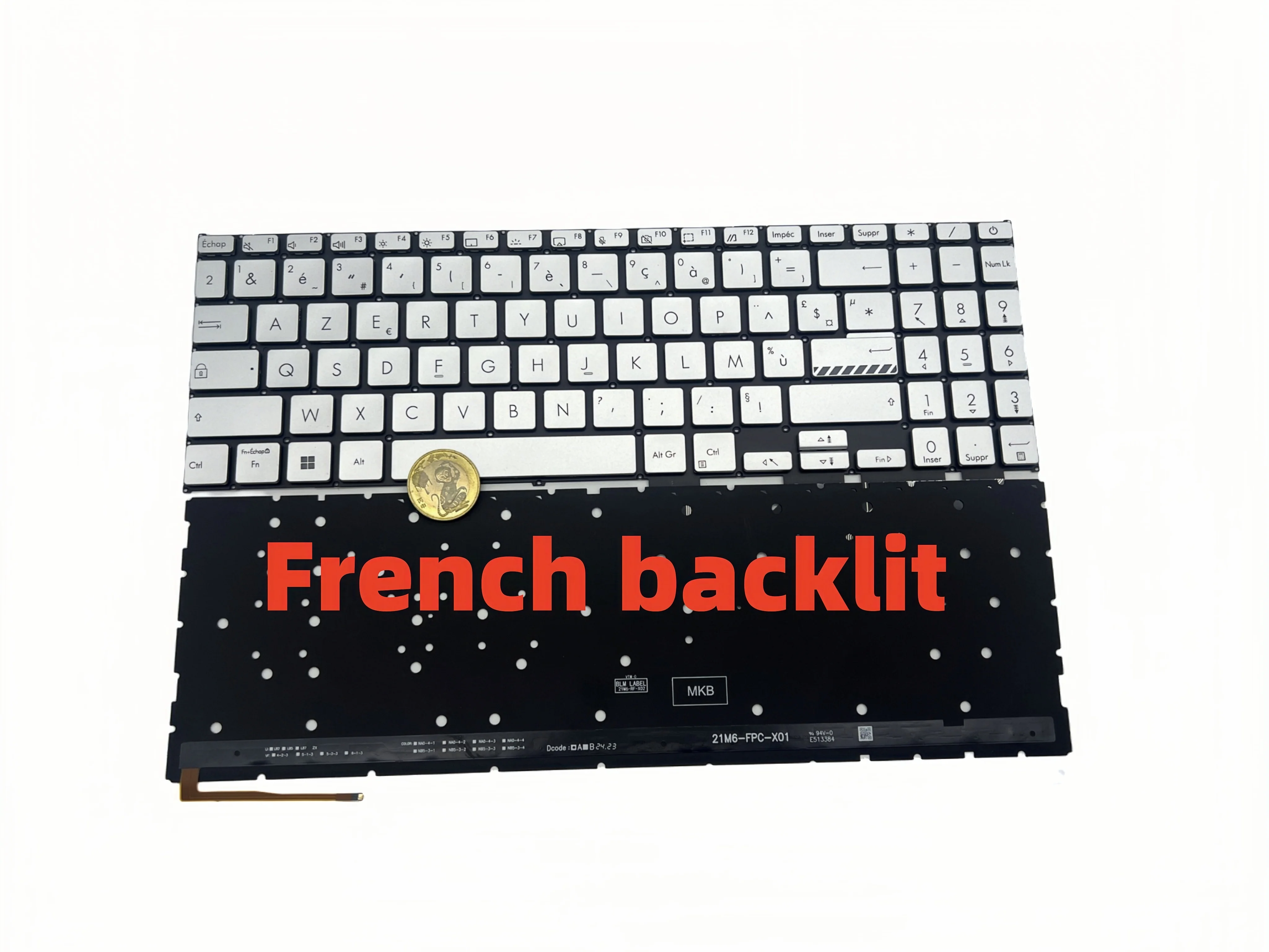 French backlit Keybaord For ASUS Vivobook 15 X1502 X1502ZA X1502Z X1502VA M1502 D1502 F1502 F1504 M1505 M1503 P1603