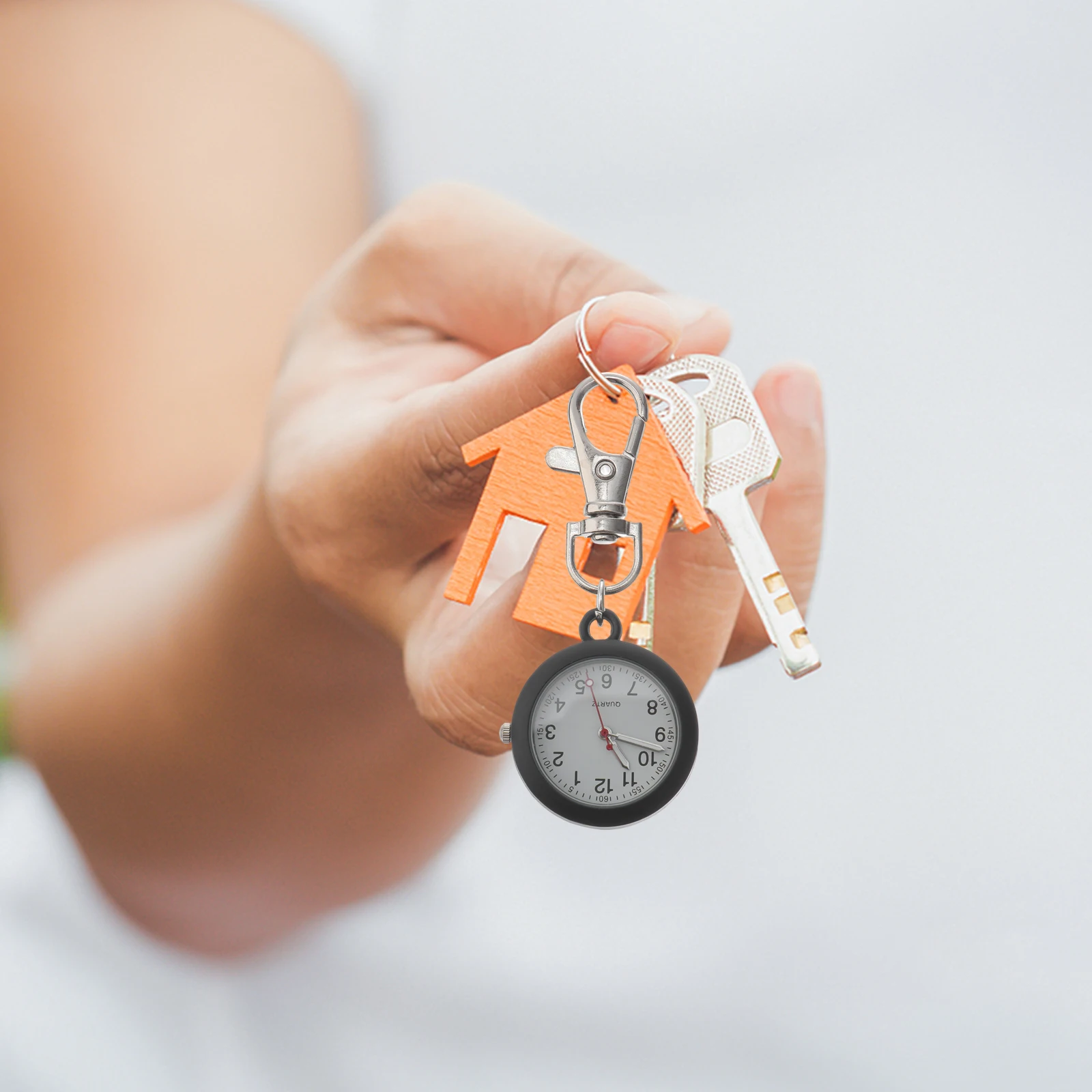 

Nurse Watch Stainless Steel Glass Simple Design Vintage Pocket Watch Pendant Hanging Timepiece Smart Watches Keyring Mirror
