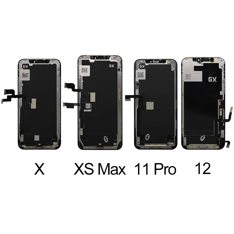 AAA +++ GX HARD OLED Screen 3D TOUCH LCD Assembly for iPhone X XS iPhone 11 PRO iPhone 12 LCD Display Replacement Parts