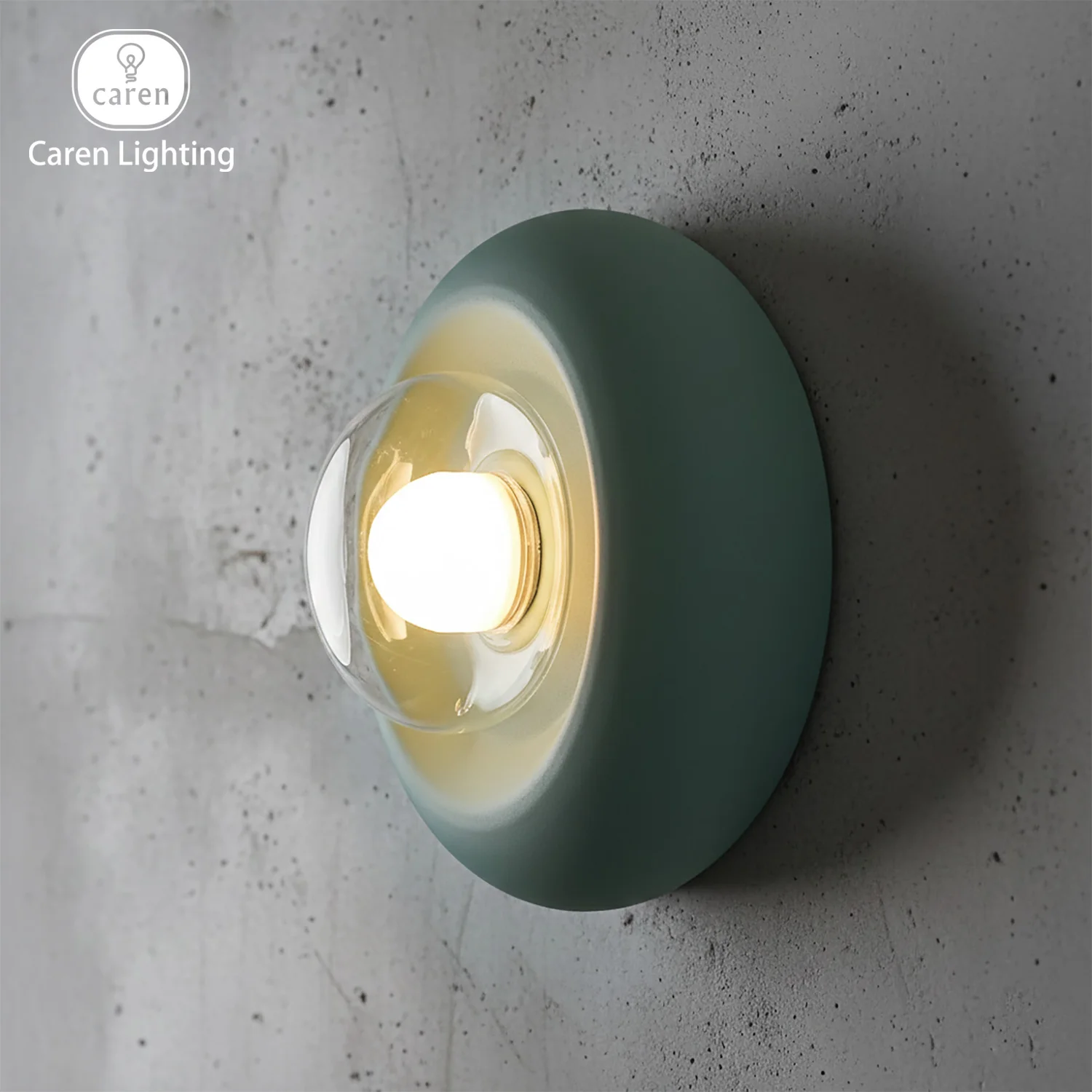 Caren Lighting Futurism wall sconces lighting design glass electroplating LED Bauhaus Contemporary Modern cozy light fixture