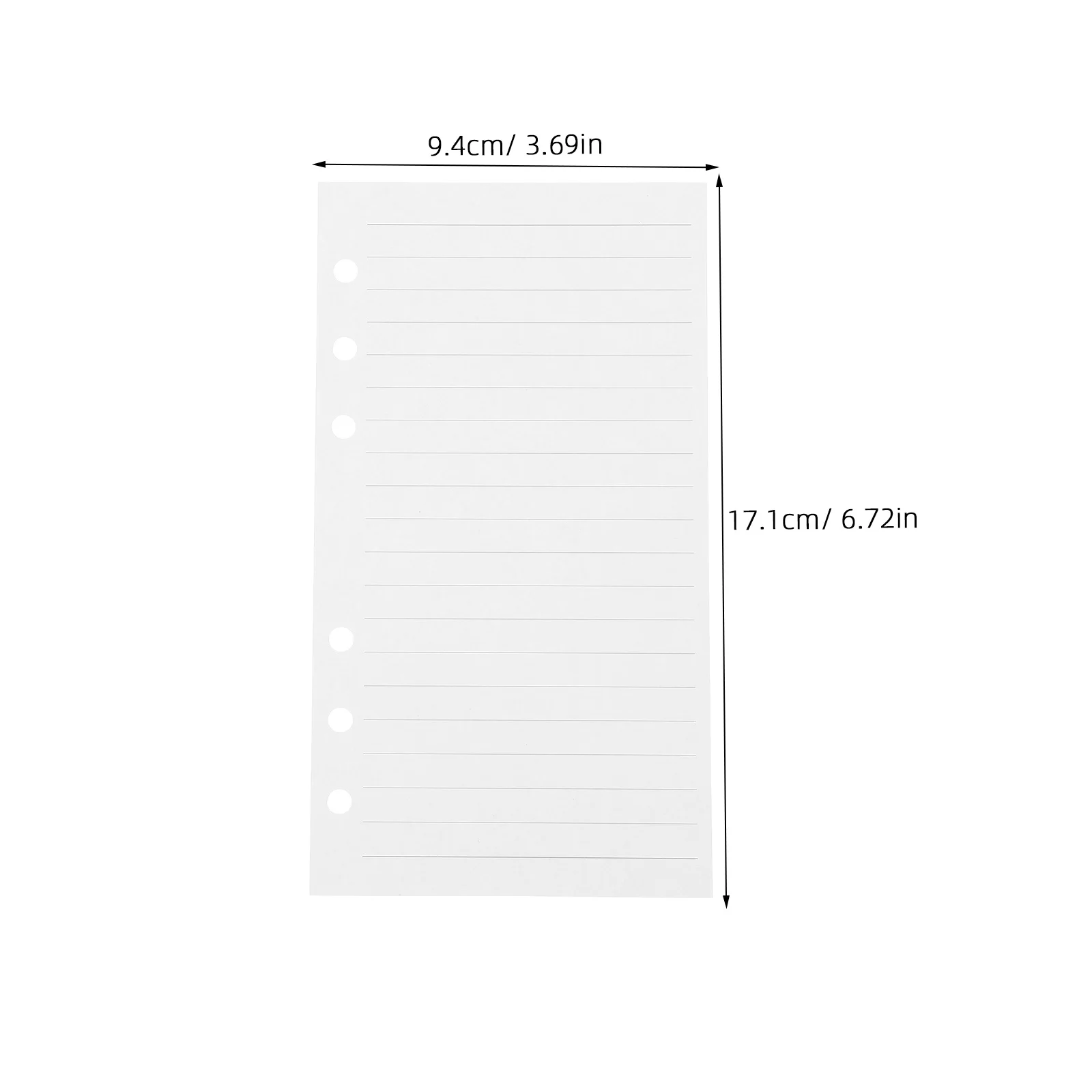 45 folhas de papel fichário de folhas soltas a6 6 furos planejador recarga suave forrado bloco de notas inserções de substituição escritório ampla governada enchimento