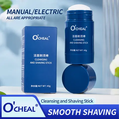 Ocheal Face Shaving Stick Cleaning Facial Hair with Shaver Hair Shaving 40g Men's Facial Cleaning Care