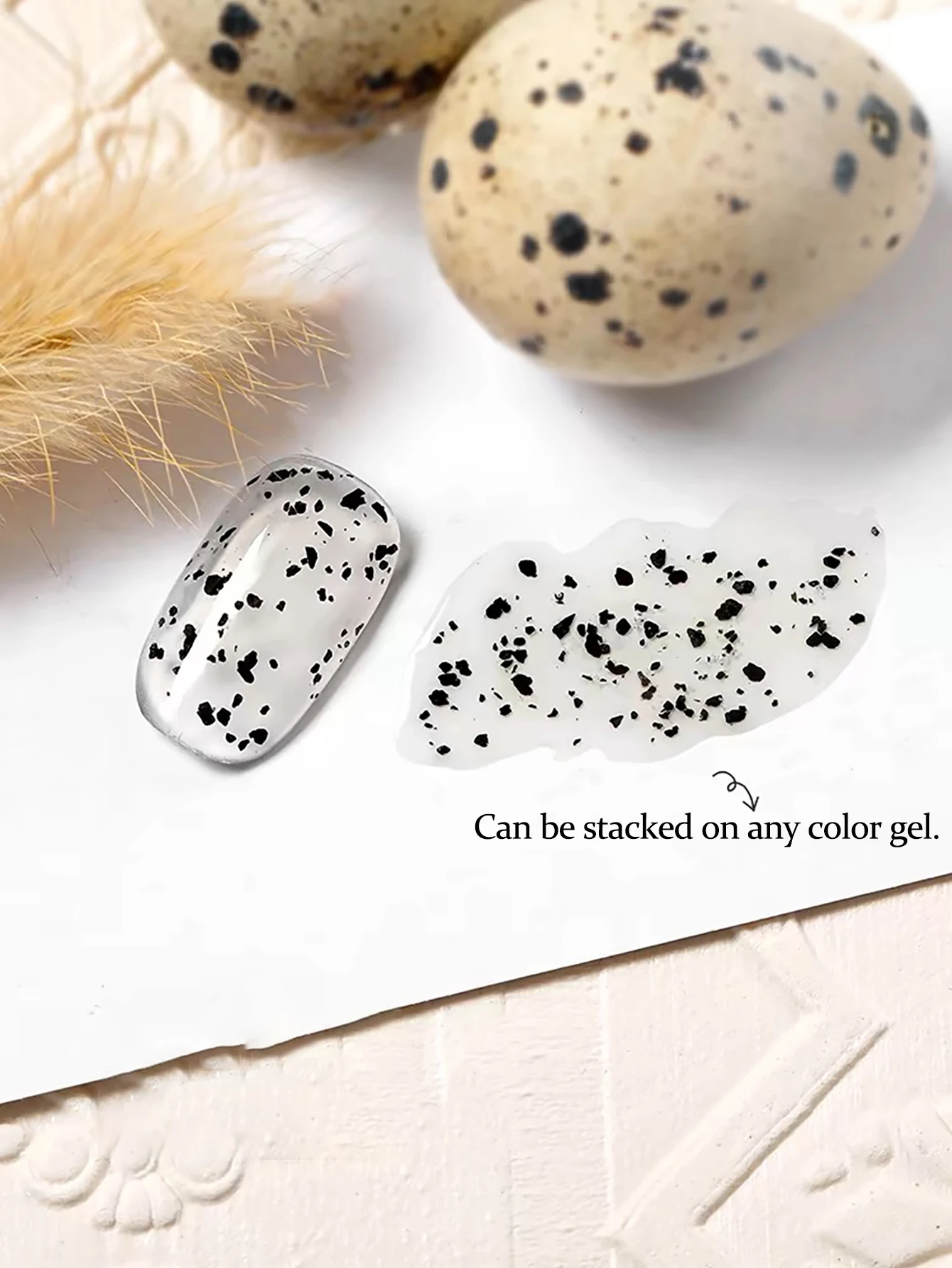 SHAKA 1-6 Stück japanischer Gel-Nagellack im Wachteleierschalen-Stil, beliebt bei Internet-Prominenten, kann mit jeder Basisfarbe für Nagelkunst kombiniert werden. – Detail 7