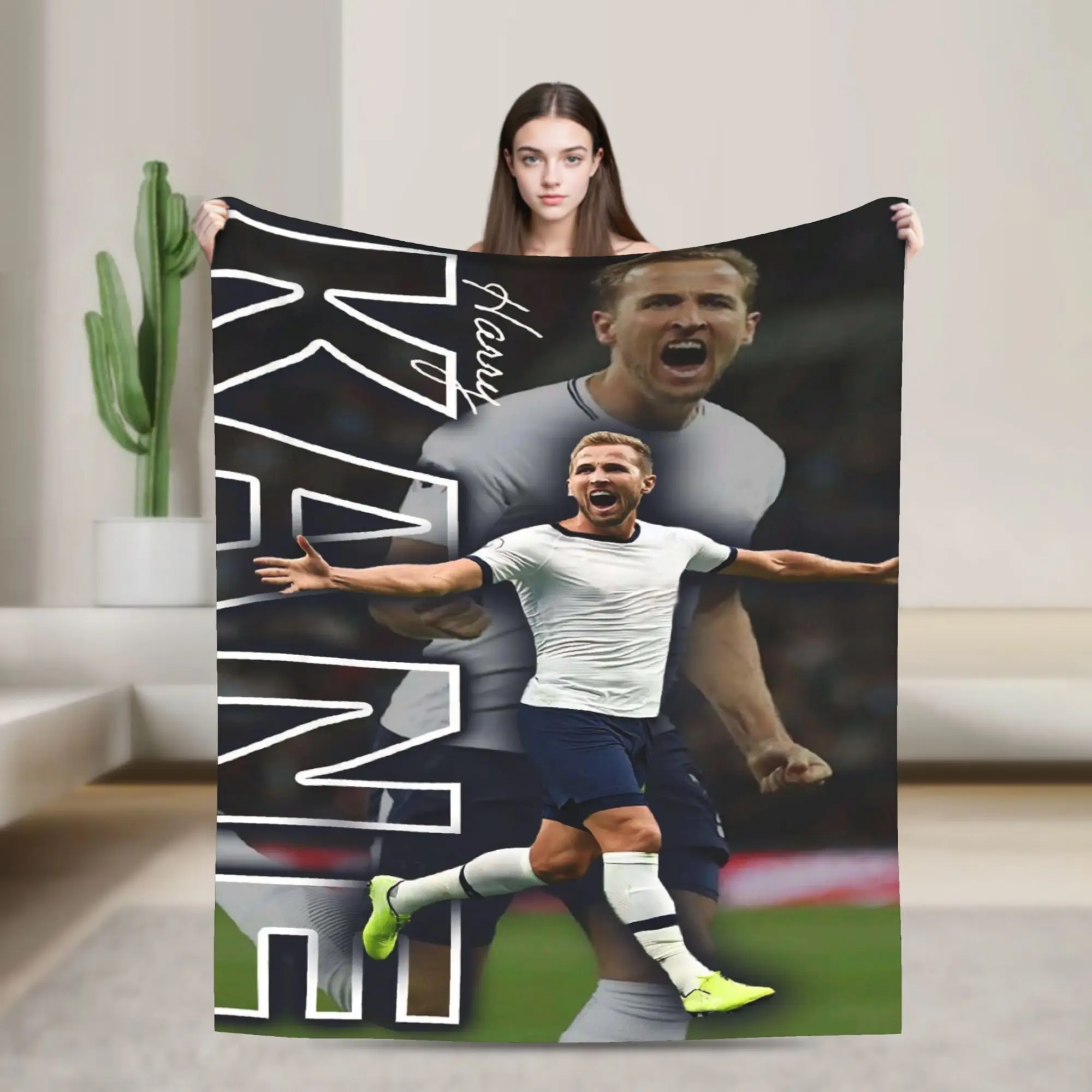 Kanes Soccer Blankets Number 9 Flannel Funny Warm Throw Blanket for Chair Covering Sofa Decoration