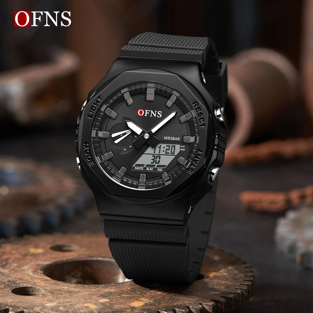 OFNS Top Brand G Style Digital Watches Men Chronograph Sports Clock Date Week Waterproof Countdown Analog Quartz Men Wristwatch