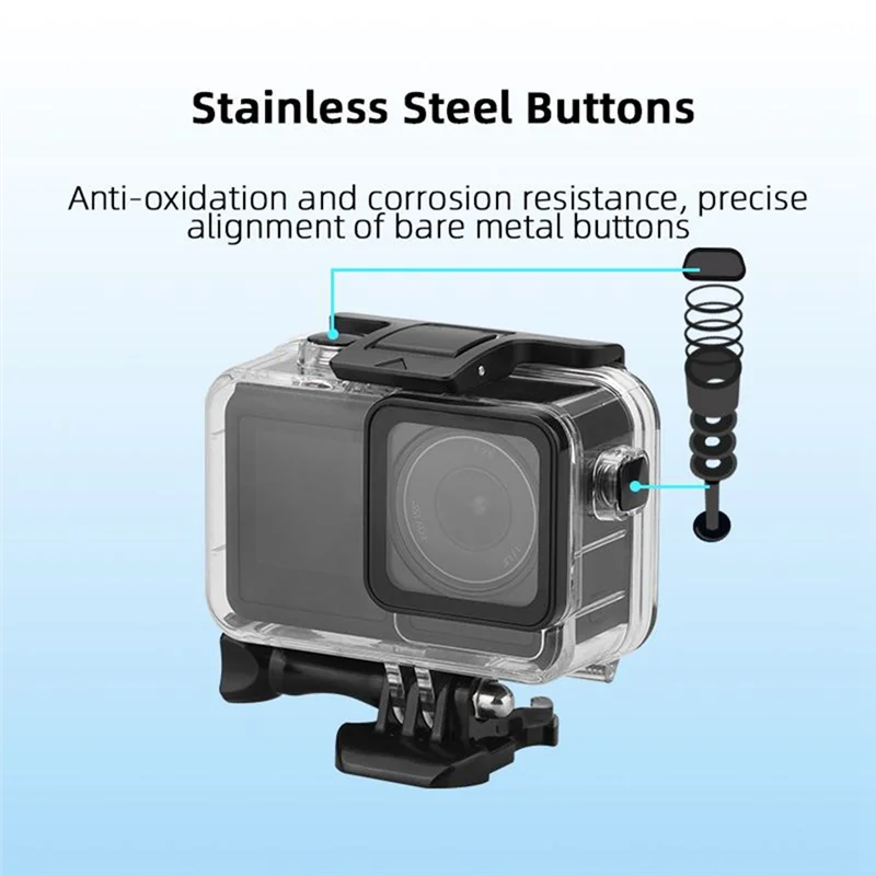 

Durable-40M Waterproof Case For DJI OSMO Action 3 4 Underwater Dive Housing Protective Diving Cover Mount Parts